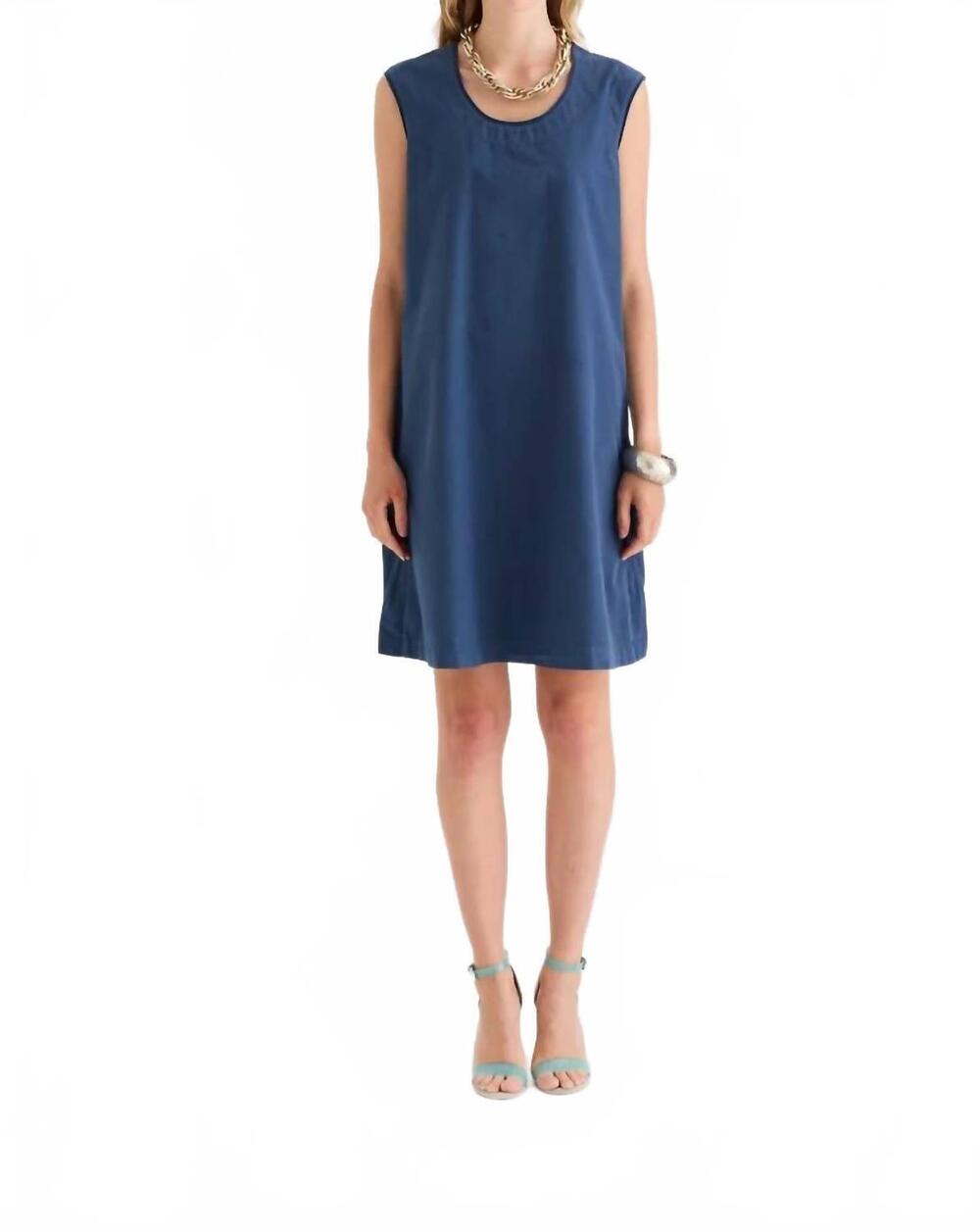 NEW EUROPEAN CULTURE sleeveless mini dress in slate